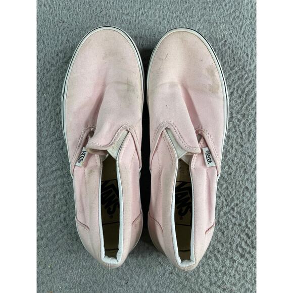 Van Slip On Loafer Shoes Womens Size 8 Light Pink Canvas 500714 SEE DESCRIPTION - Picture 2 of 7